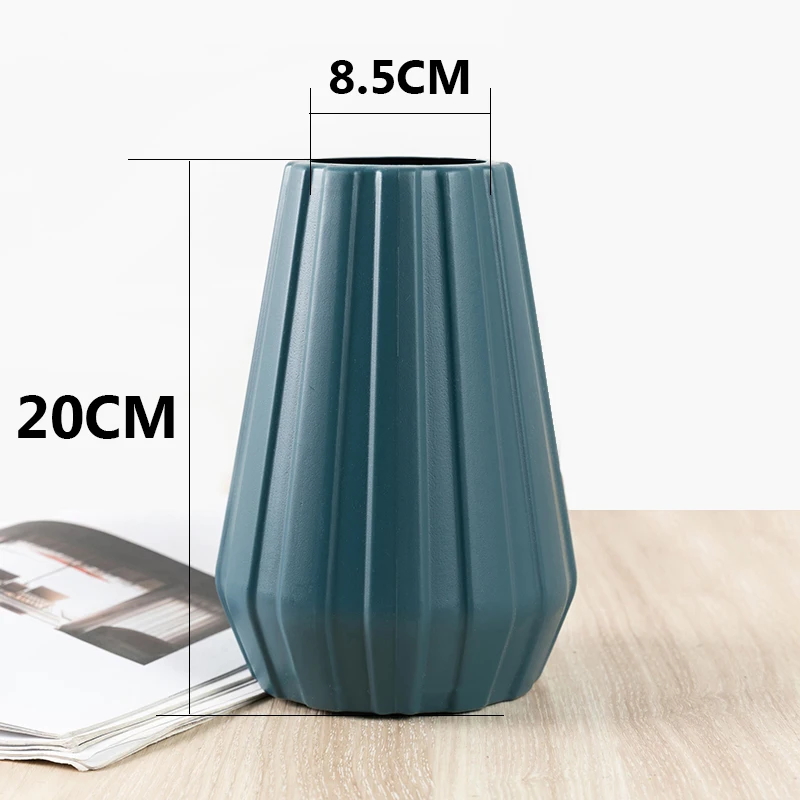 Wholesale Decoration Supplier Colorful Nordic Vase Plastic Ceramic Wedding Dried Flowers Hydroponic Plants Flower Pot