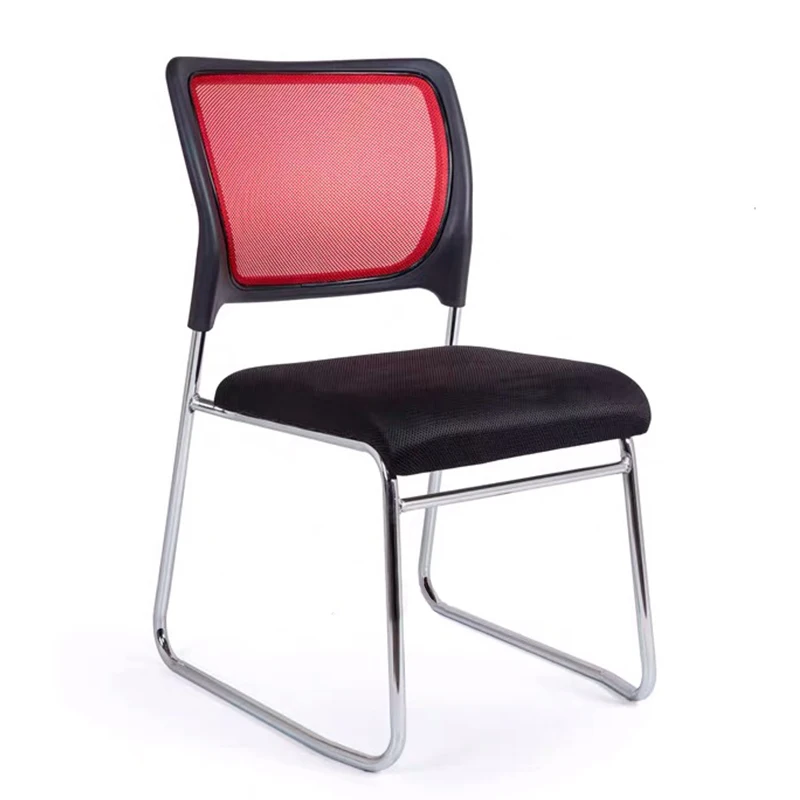 Wholesale cheap mesh metal base armless training meeting room plastic stackable chair