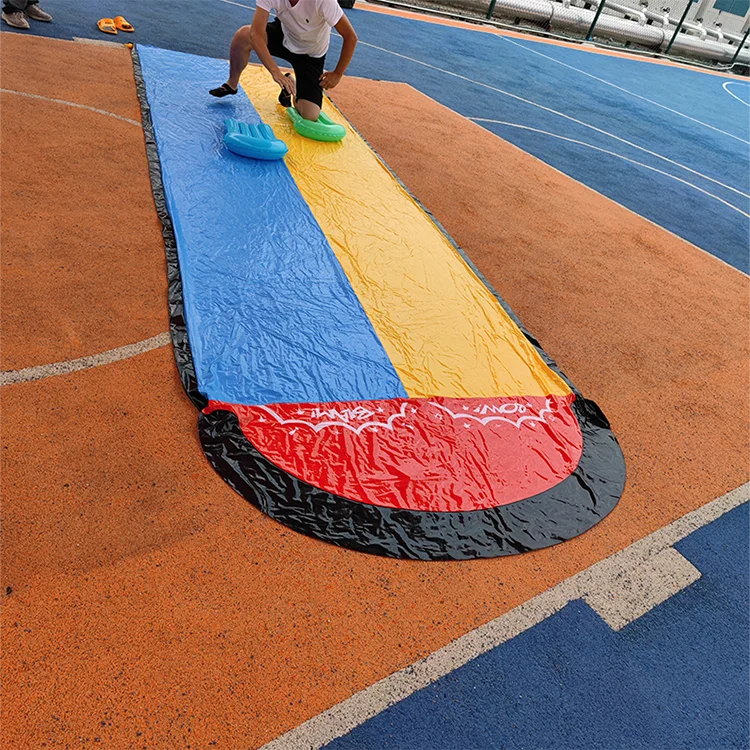 
Double Water Slide Inflatable Lawn Water Slip and Slide ummer Outdoor Water Toys Waterslide with Built in bilateral Sprinkler 