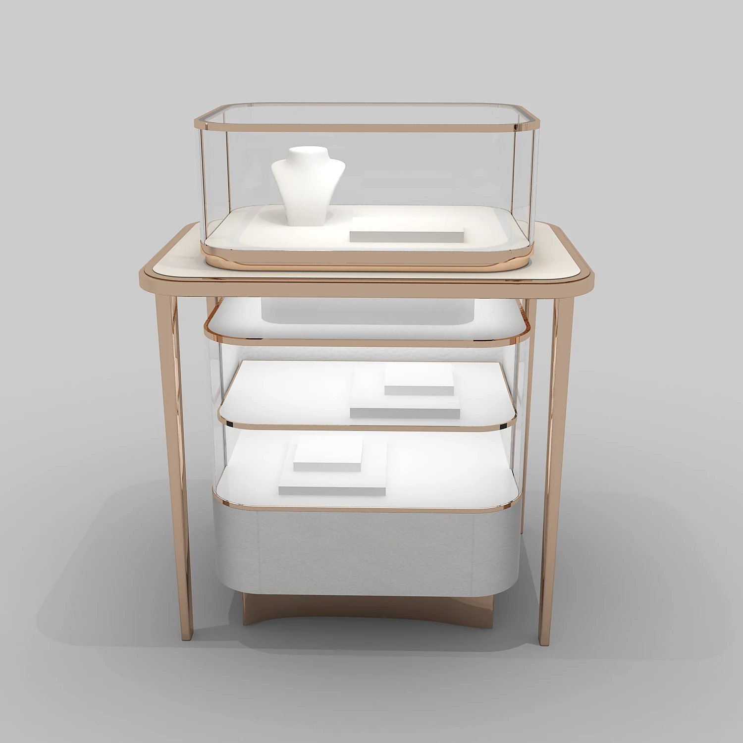 OEM Jewelry Shop Interior Design Jewelry Packing Display Jewelry Display Showcase Cabinet