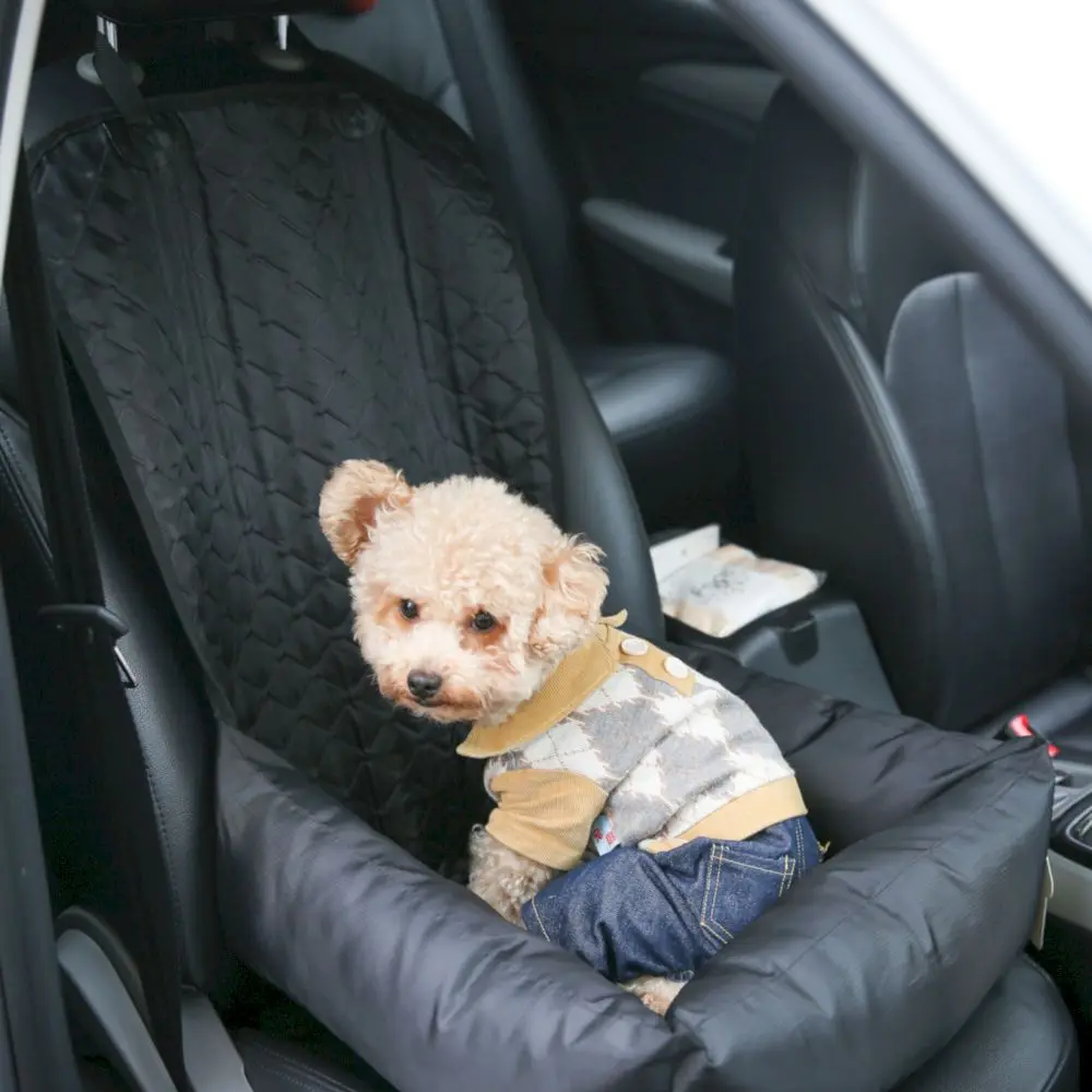 Luxury Waterproof Dog Car Seat Bed Comfortable Dog Bed Soft Travel Pet Car Seat with Safety Buckle