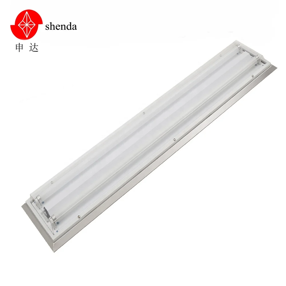 
T8 18wx2 indoor cleanroom ceiling mounted stainless steel led light fixture 