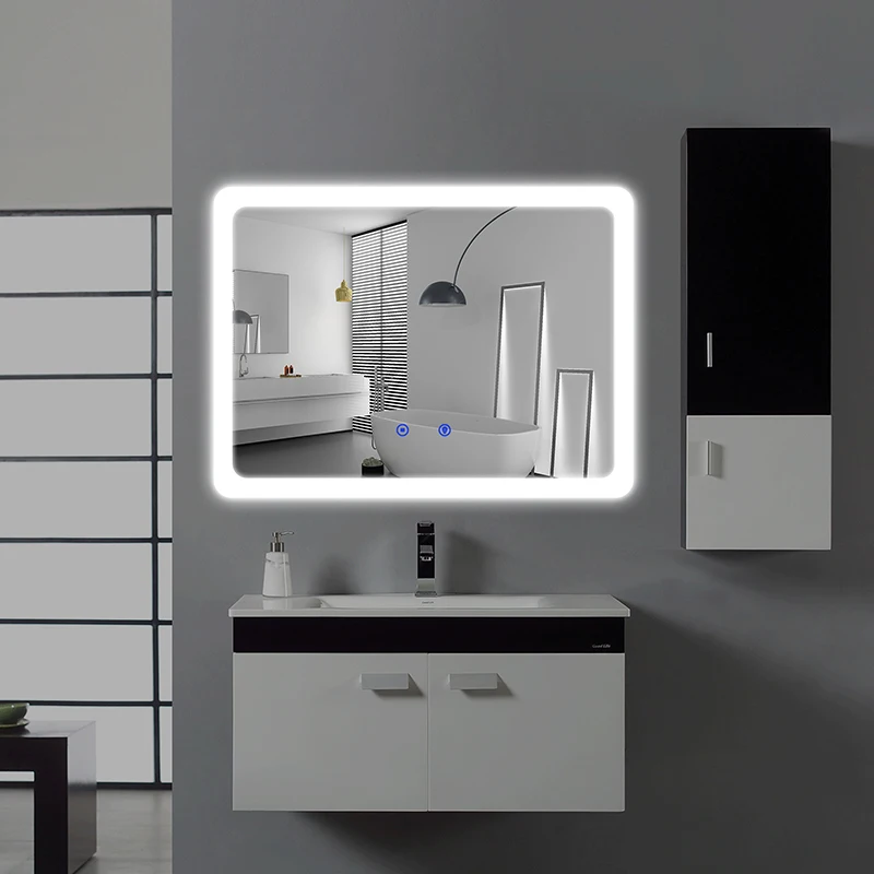 Высокое качество настенный smart светодио дный Зеркало сенсорный экран Смарт косметическое зеркало для ванной со отображения