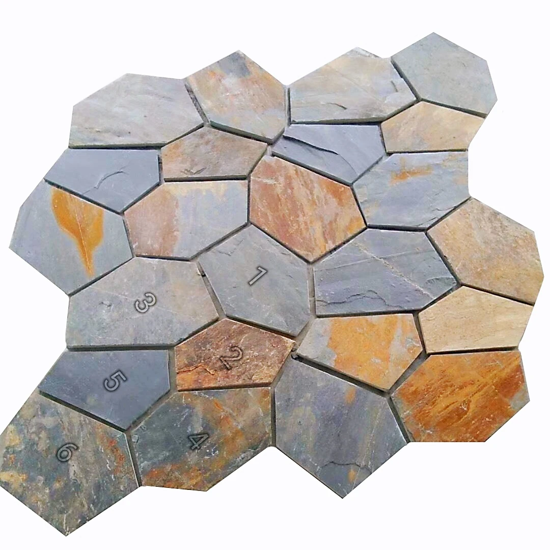 Cheap Decorative Natural rusty Garden Edging slate  Floor Garden Road Stone paving