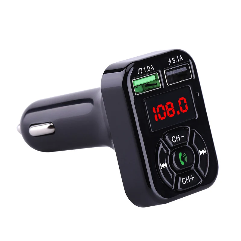 Автомобильный комплект громкой связи A9, Беспроводной ЖК MP3-плеер 3,1 А, зарядное устройство с двумя usb-портами, адаптер, fm-передатчик