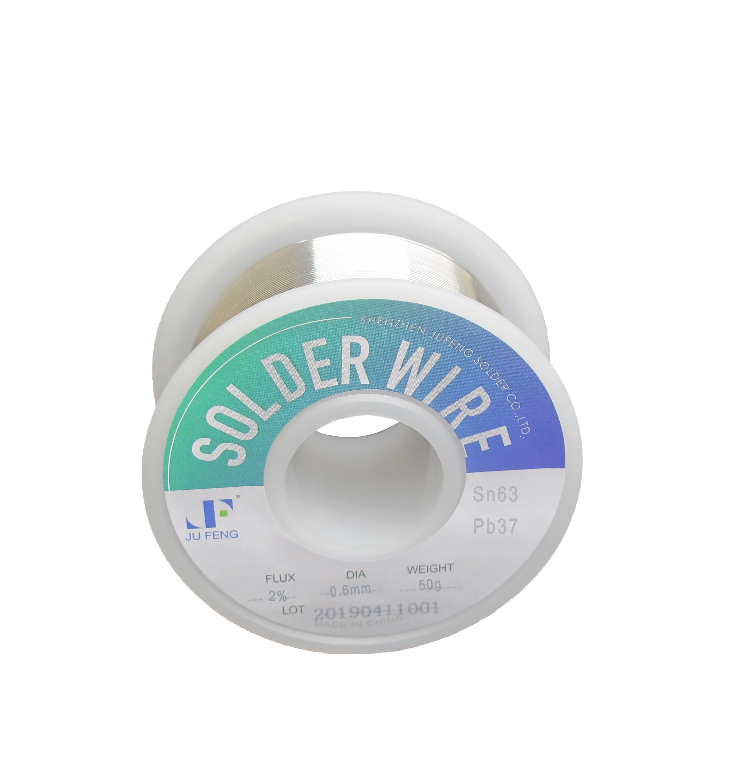 JUFENG 50g/roll 0.4-0.8mm diameter Sn63Pb37 6337 Low temperature tin lead solder wire with rosin 2% flux for electrical PCB