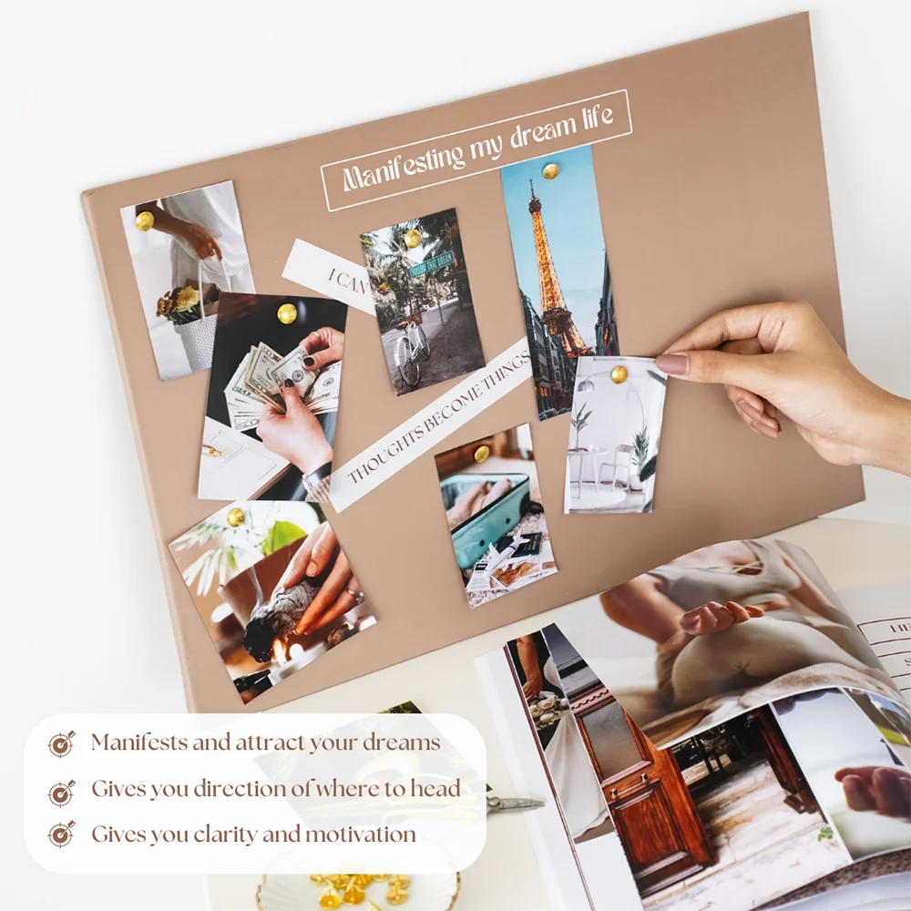Board Goals Workbook Magazine Dream Manifestation Kit With Photobook And Pocket Diary Diy Vision Board Kit
