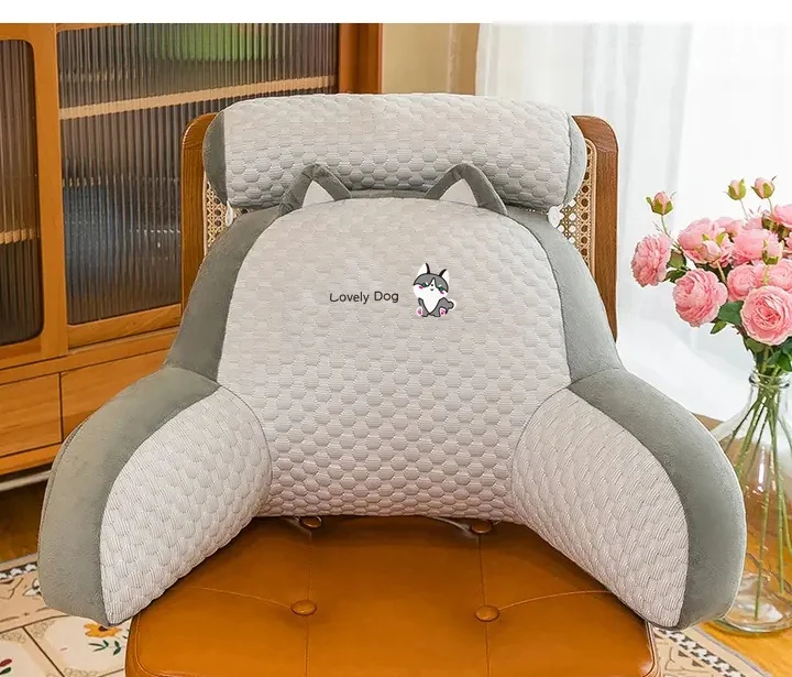 Latex ice silk waist  cushion wholesale headboard cushion sofa bed dormitory reading pillow removable convenient and practical