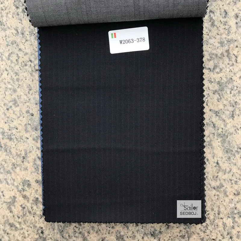 
italian striped cashmere wool fabric for Custom made Mens suit 