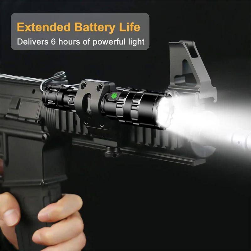 High Lum Professional LED Flashlight For Hunting Tactical Night Scout Light Set L2 Fish Light USB Rechargeable Waterproof Torch