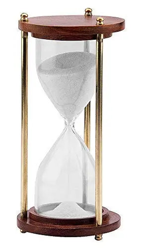 Brass Sand Timer Hour Glass Hanging Base with Compass Perfect Kids Toy and Playing Game Gifts Indian Supplier