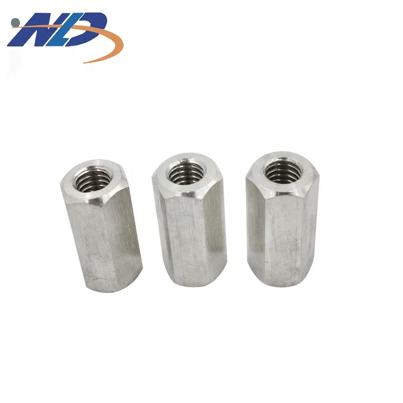NLD DIN6334 3/8 дюйма-16x1-1/8 дюйма, шестигранное резьбовое соединение M4 M5 M6 M16, Длинные шестигранные муфты, гайки