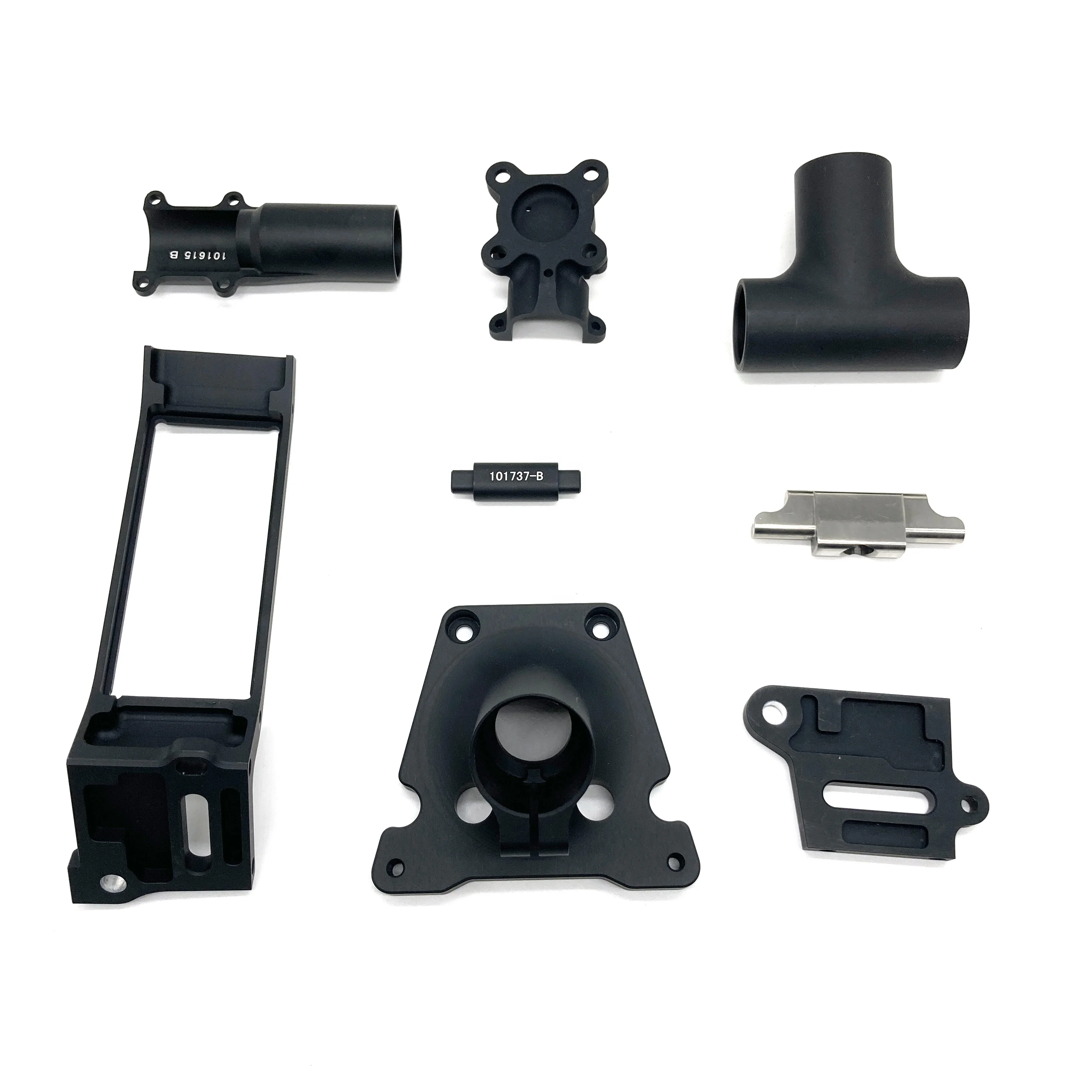 Custom-Made 5-Axis CNC Milled Drone Accessory 7075 Aluminum Parts with Hard Anodized Finish for Drilling and Micro Machining