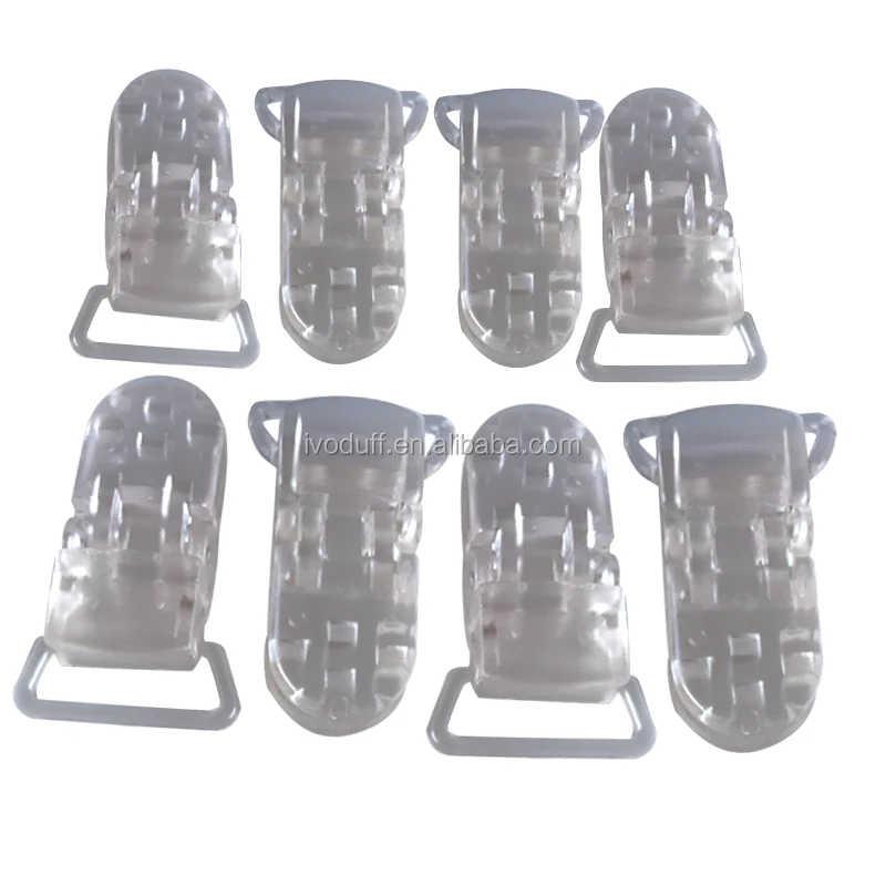 Оптовая продажа, прозрачный пластиковый зажим для подтяжек высокого качества, 25 мм