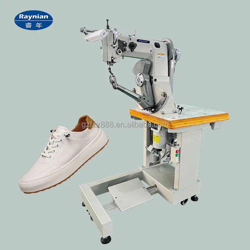 Raynian-168 sidewall sole stitching machine is suitable for the side line sewing of boots and leather shoes
