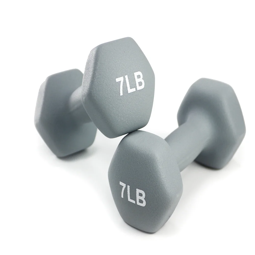 neoprene dumbbell Hexagon Workout Dumbbell Hand Weight Neoprene Coated Dumbbell Set of 2 Dumbbells Set,1-15 LB, Anti-Slip