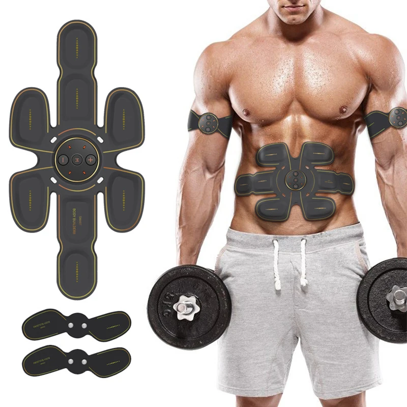 Тренажер для тела Ems, 8 подушечек, беспроводной стимулятор мышц живота
