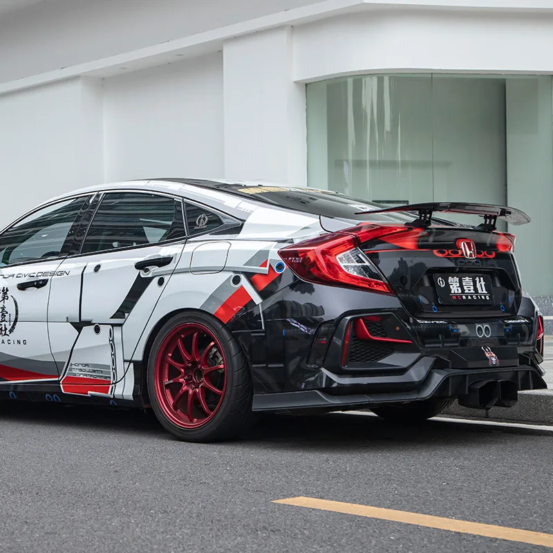 Civic 2016 2017 2018 Rear Wing Spoiler, Trunk Boot Wings ABS Spoilers R style For Honda