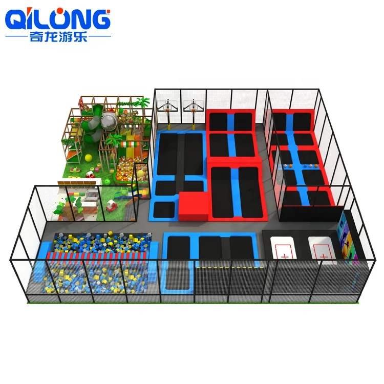 QILONG хорошее качество профессиональный новый дизайн Батутный парк Крытый