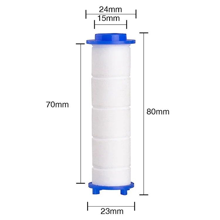 Rust remove 5 micrometer eco- friendly pp filter for  shower head