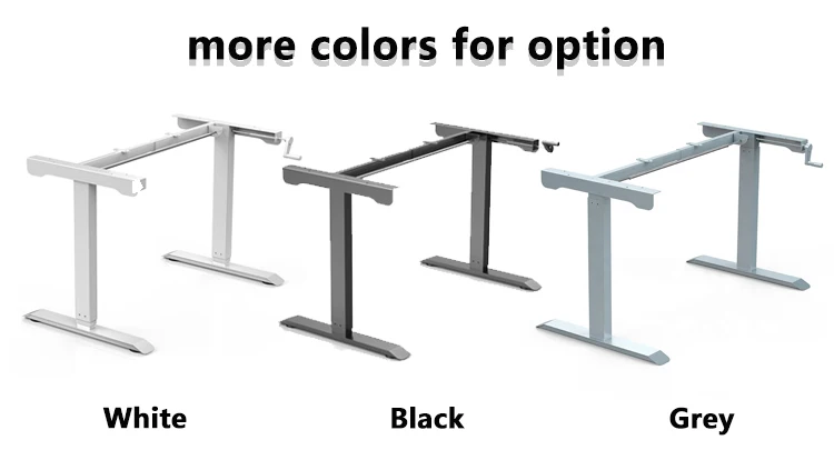 Adjustable desk manual crank legs hand crack standing crank desk standing desk table top not included
