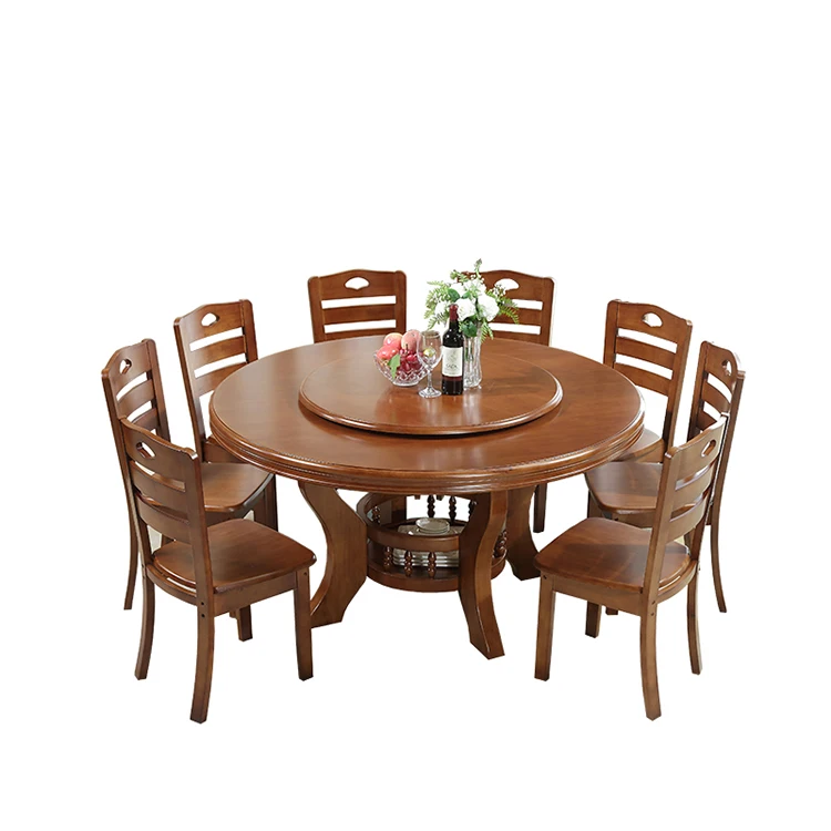 Formal Restaurant Space Saving Dinnning Furniture Modern Round Solid Wooden Wedding Dining Home Table Designer Set Dining Room