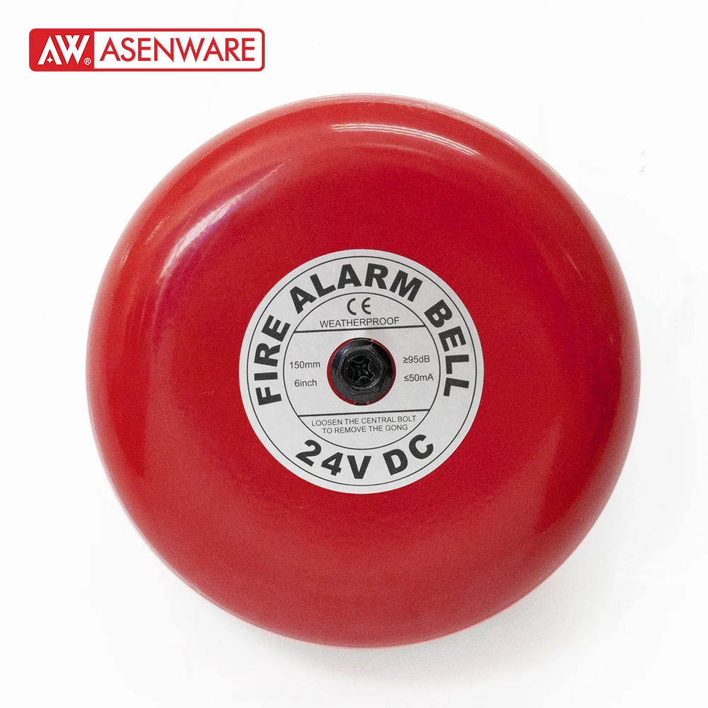 Addressable fire alarm 24V DC 6 inch fire alarm bell for building alarm use