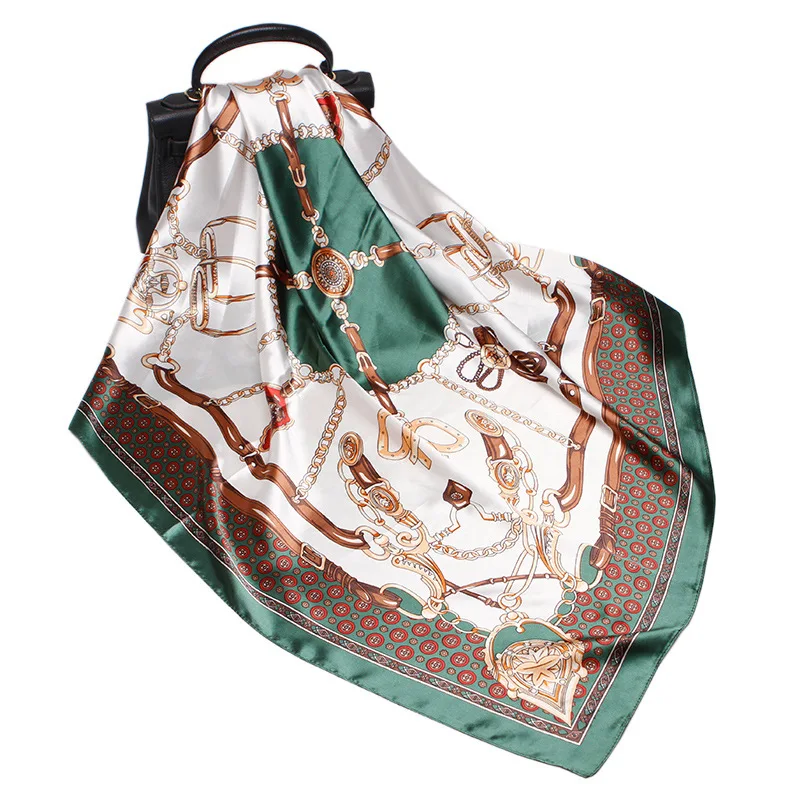 Весна 2021 Новинка шелковые шарфы высокого качества 90 см подарочный шарф с принтом