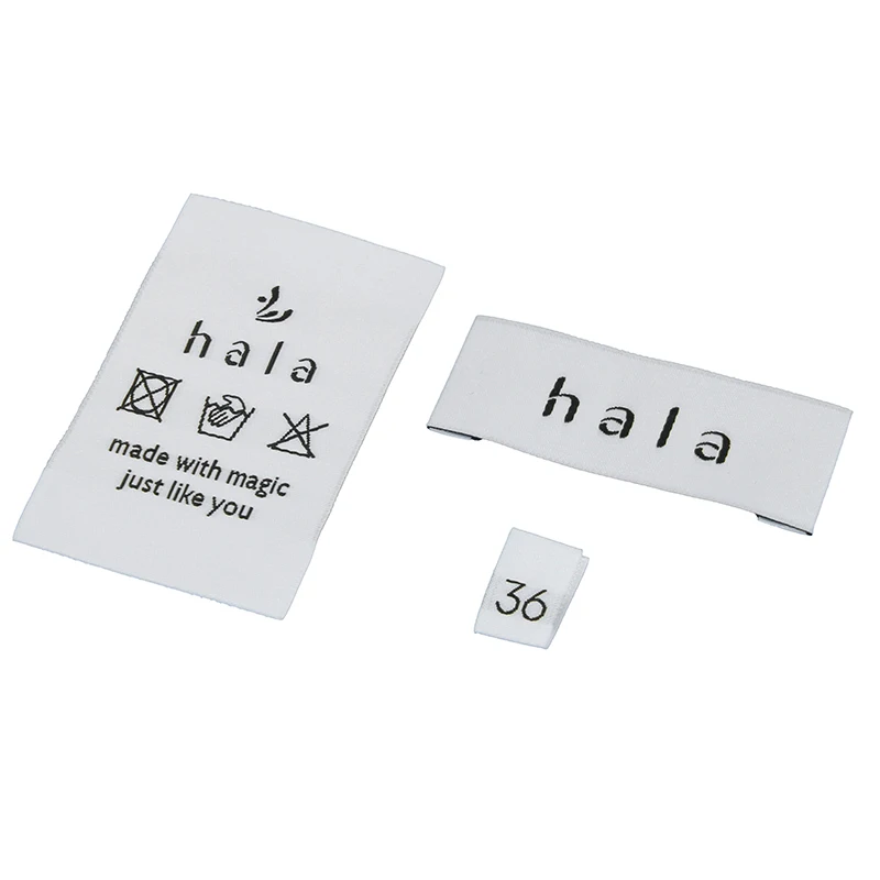 Wholesale Custom Cotton Clothing Labels Fabric Woven Labels for Garment Apparel