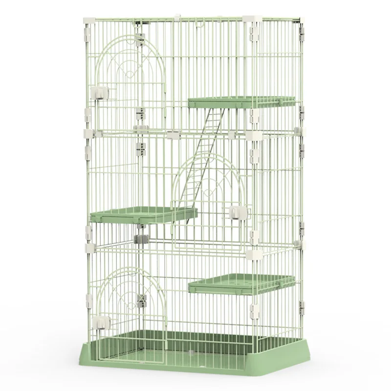 Pet Shop 4-layers The Cat Cage Houses Wicker Waterproof Collapsable Veterinary Carriers Cage Home Pet Cat Cage