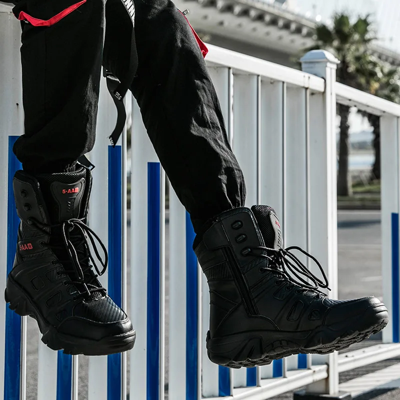 Winter Hiking Boots Men Tactical Outdoor Hiking Shoes men Trekking Shoes Anti-skid Snow Boots Warm Mountain Sneakers