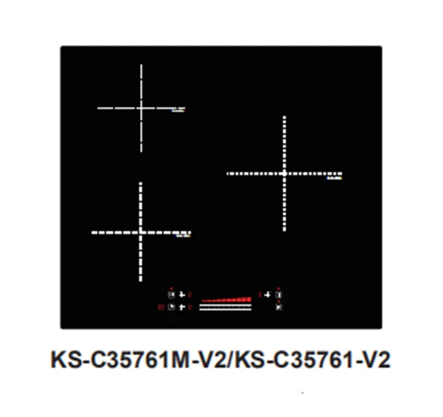 Hot sale Black Color Induction Cooker Ceramic Glass Plates with 3 burners