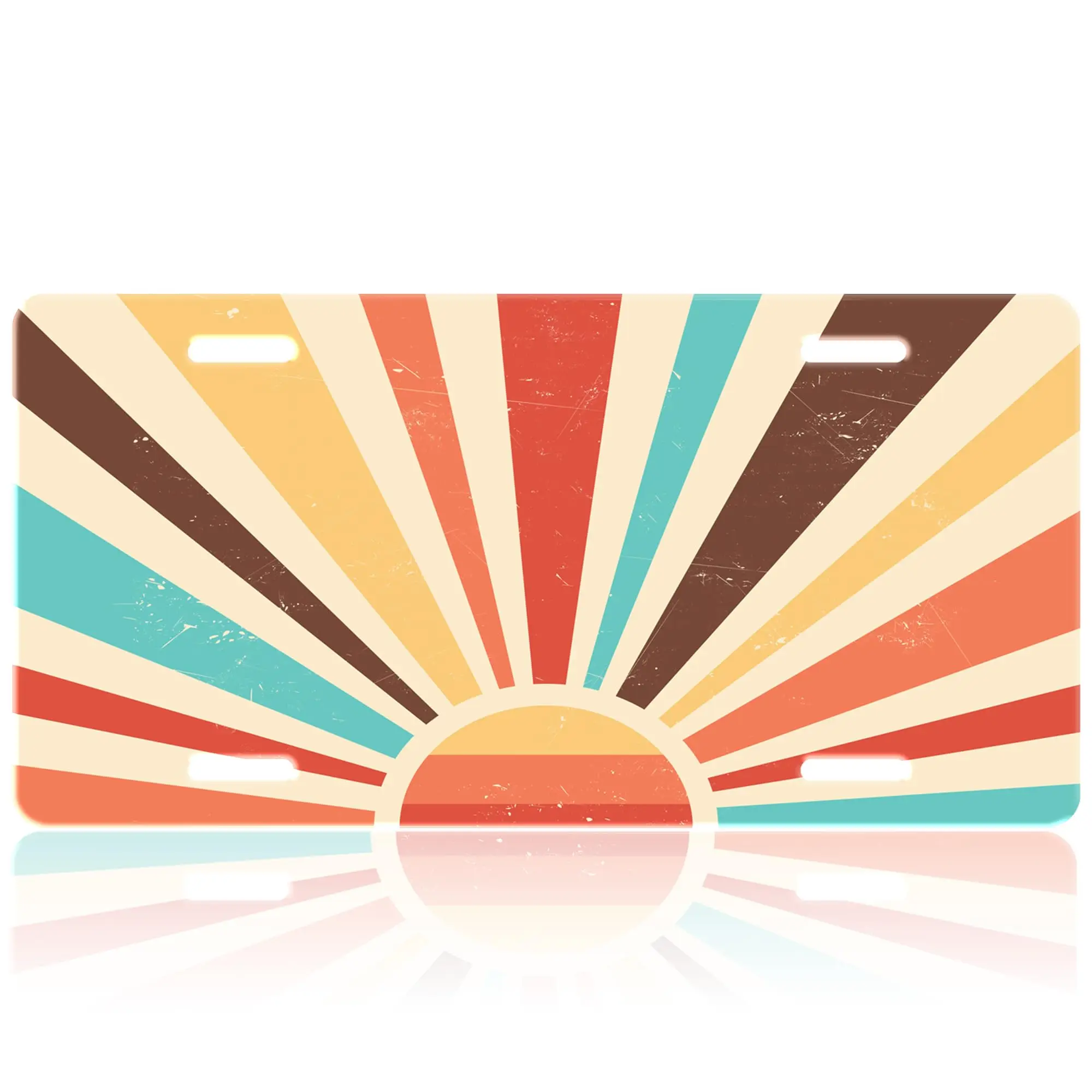 Factory Direct Sale American Flag Decorate Customized Logo Number Embossed License Plate Of Car