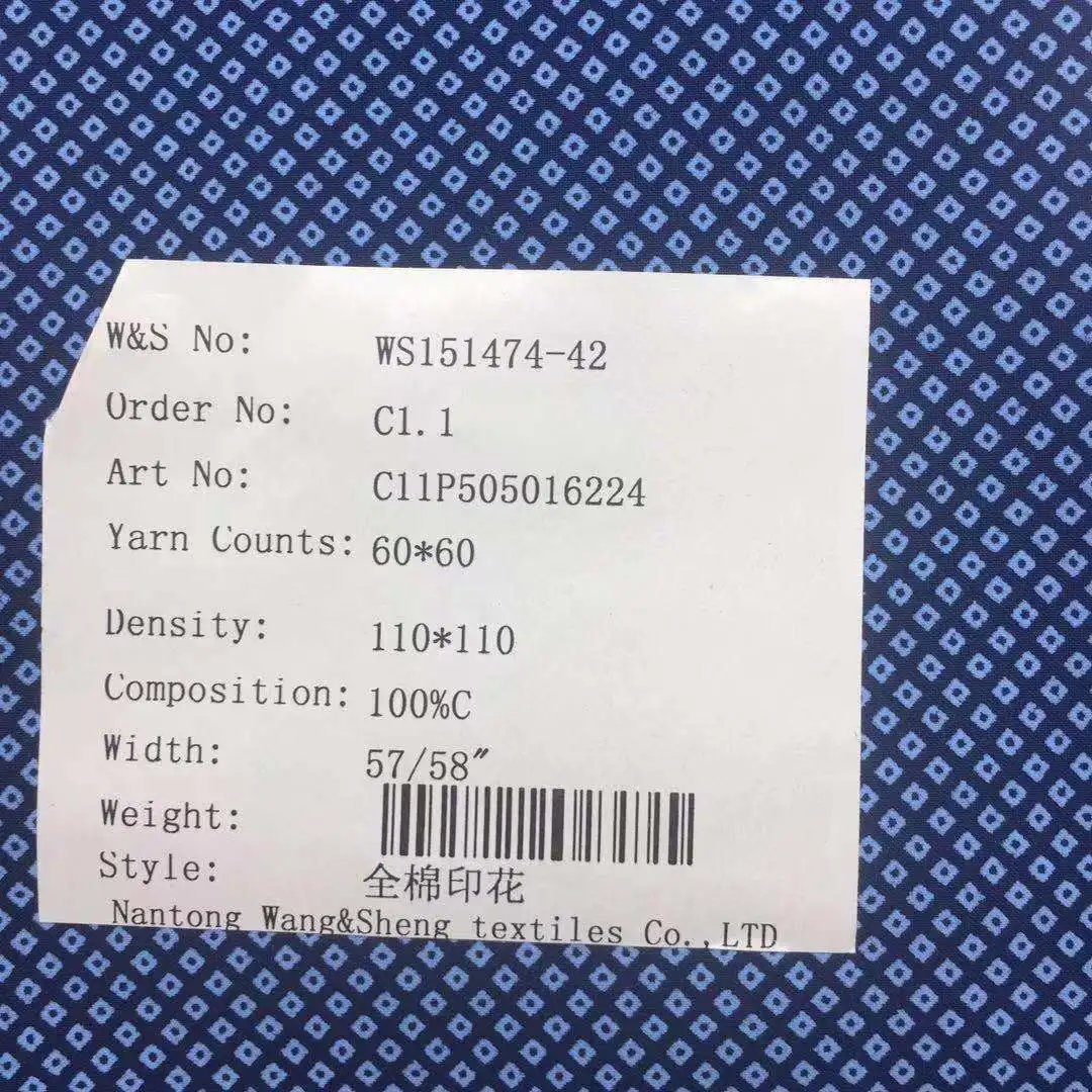 100% хлопчатобумажная ткань с принтом для платья индивидуальная техника стильный узор