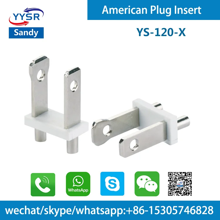 american plug insert(YS-131 UL 15A 2-pole,3 wire grounding plug) for power supply cords