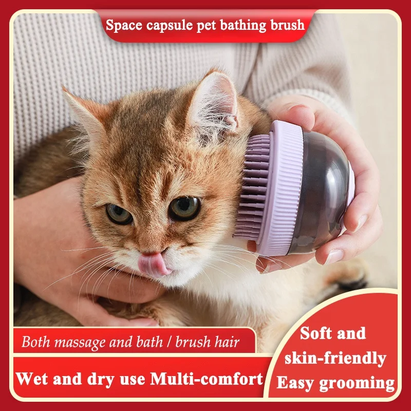 Hot Sale Portable Shower Massage Pet Brush Wash Shampoo Brush Hair Dog Bath Brushes