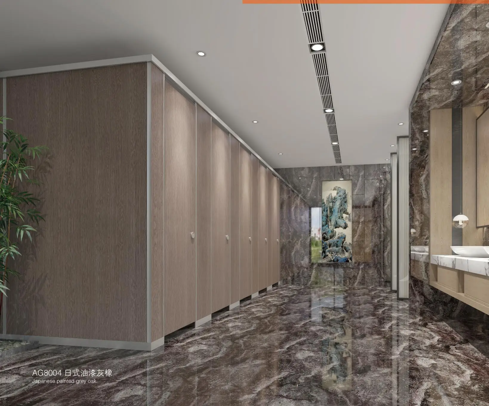 AOGAO 12 series  phenolic resin hpl for commercial toilet cubicle partition