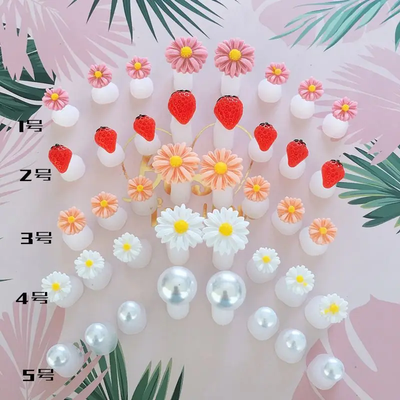 Wholesale mix style 8Pcs/set toe Silicone Separator Nail Art DIY Tool Pedicure Flower Waterdrop Pearl Nail Tools Toe Separators