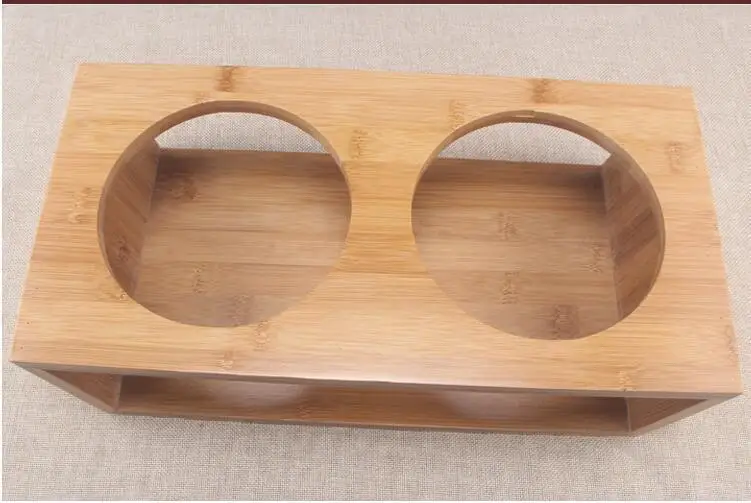Natural bamboo cat/dog and pet food plate
