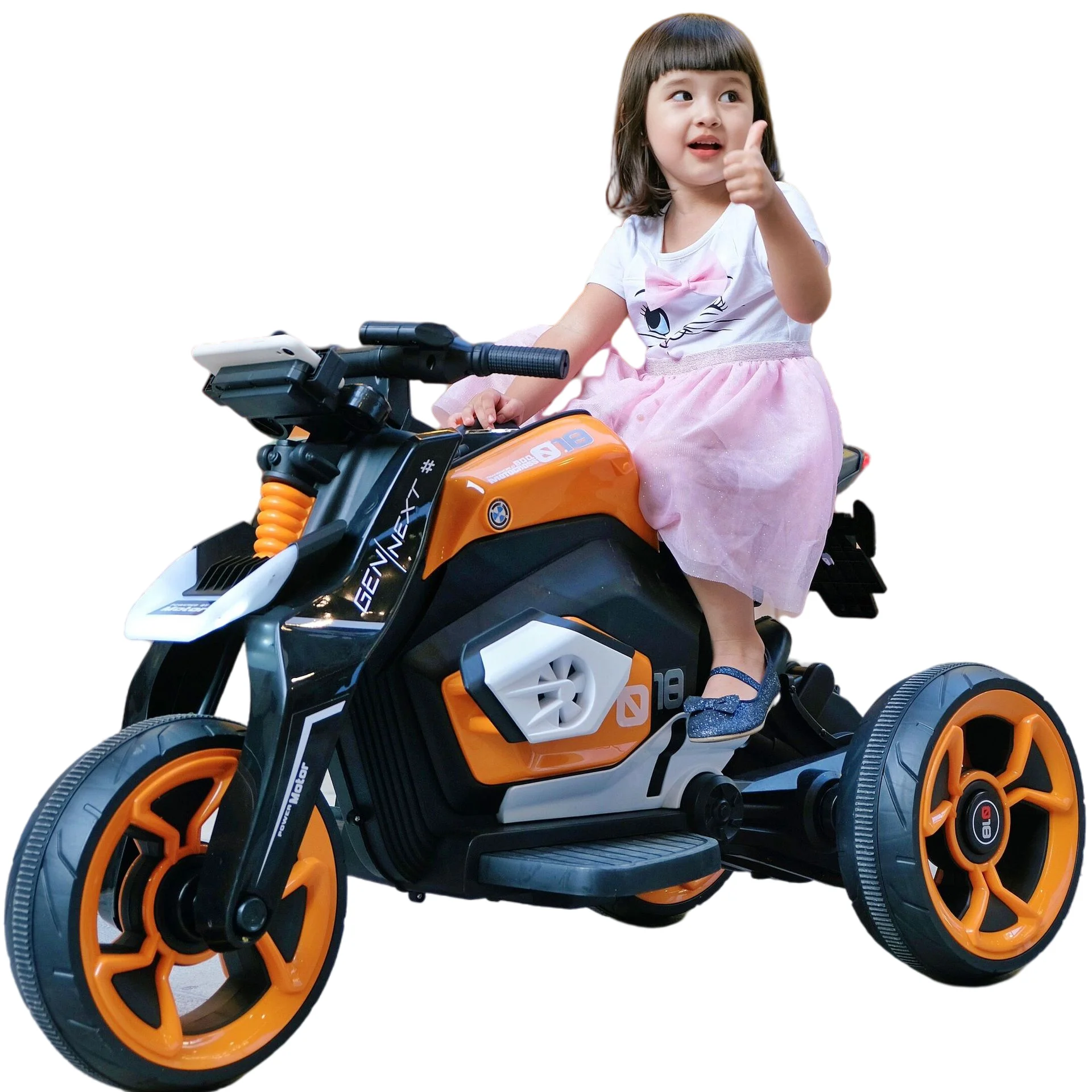 130CM Big 12/24V Battery 540W Dual Motors Drive Three Wheels Motorcycle Ride on Toys Children electric car