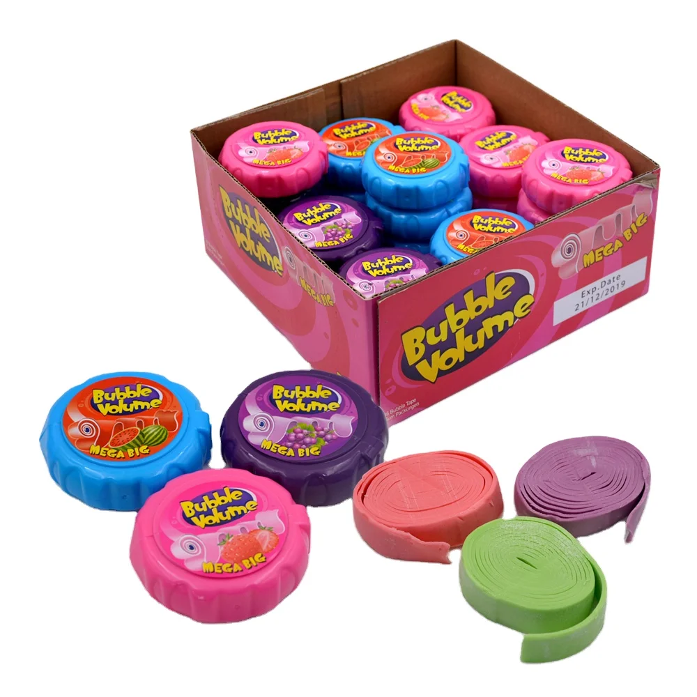 Wholesale Custom Fruit Flavor Crazy Roll Chewing Gum Roll Tattoo Bubble Gum For Kids