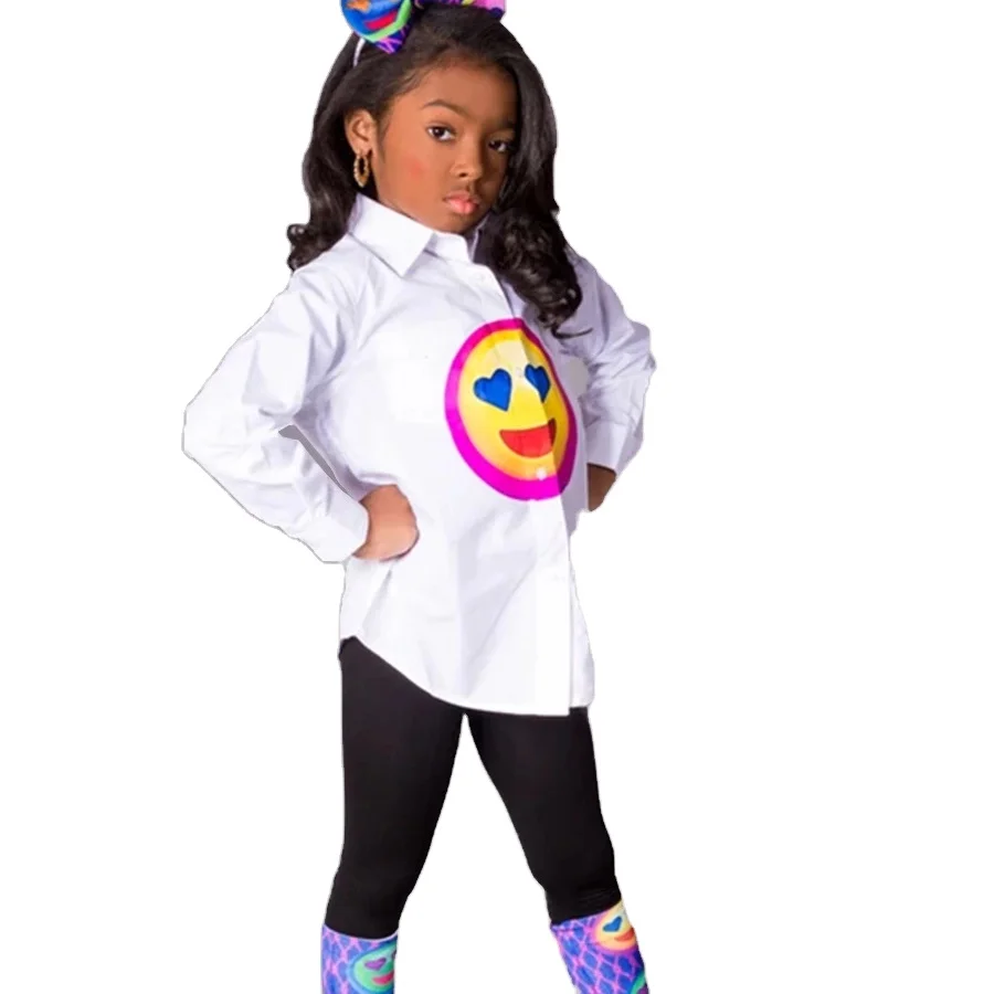 Милые рубашки с длинным рукавом для девочек Детская рубашка из чистого хлопка детские рубашки с длинными рукавами и лацканами