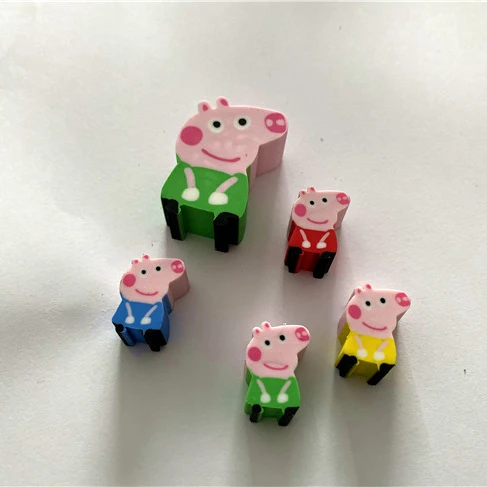 School supply hot selling colorful little cartoon cute animal shaped eraser for