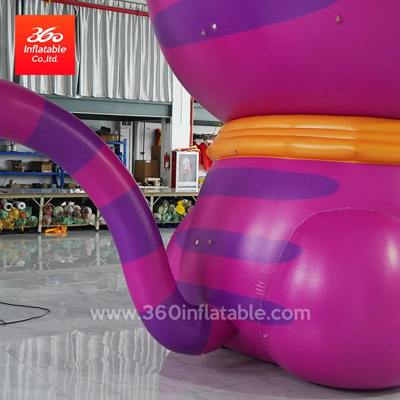 Custom PVC oxford tarpaulin design giant advertising air tight cartoon animal mascot cat inflatables for outdoor