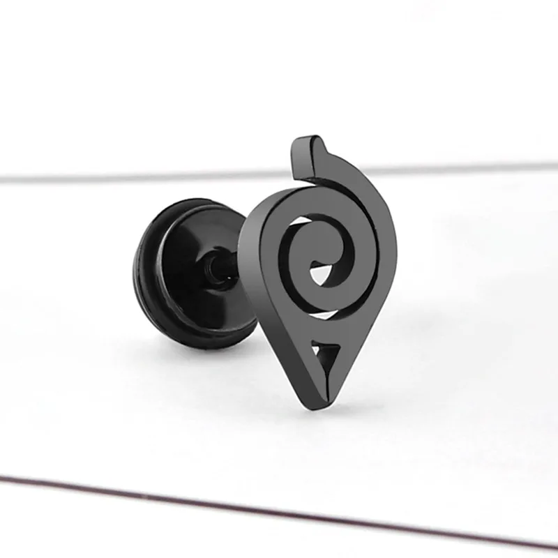 Hot Fashion anime cartoon Geometric stud earrings Simple light luxury Both men and women Metal earrings