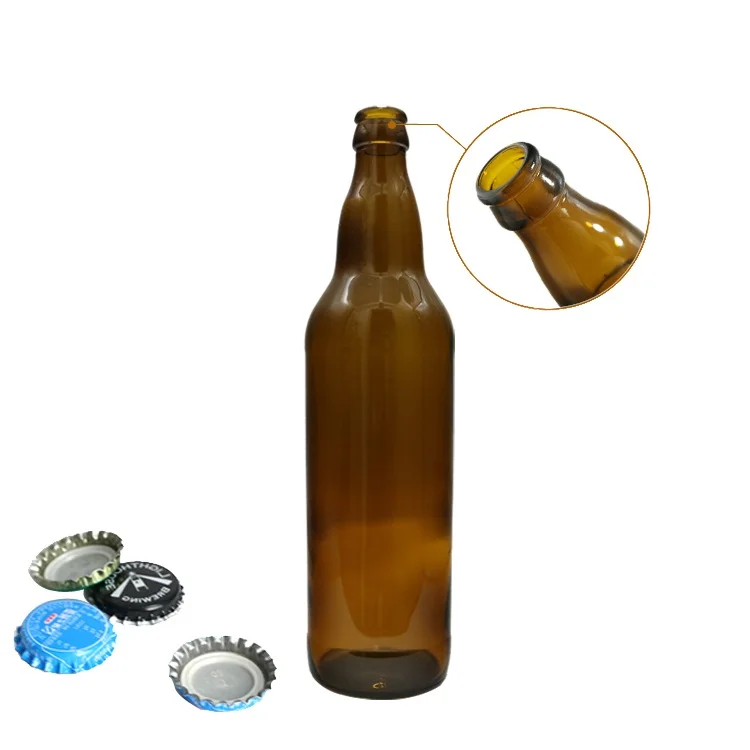 Wholesale 650 ml black vodka fancy beer glass bottle CY-1139