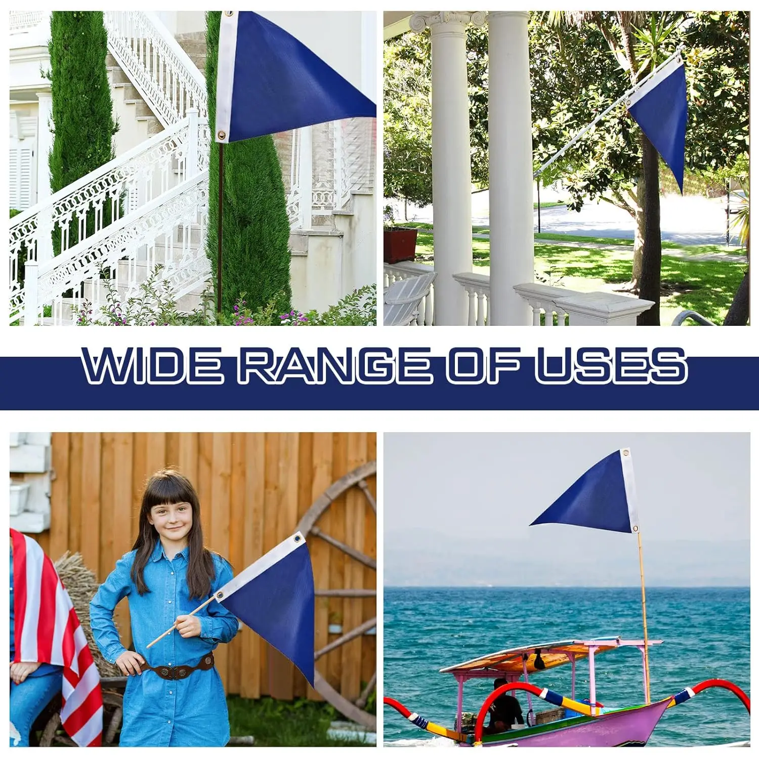 Wholesale Outdoor Home Party Decorations Any Designs With Brass Grommets  Custom Pennant Flags Triangle Boat Flag