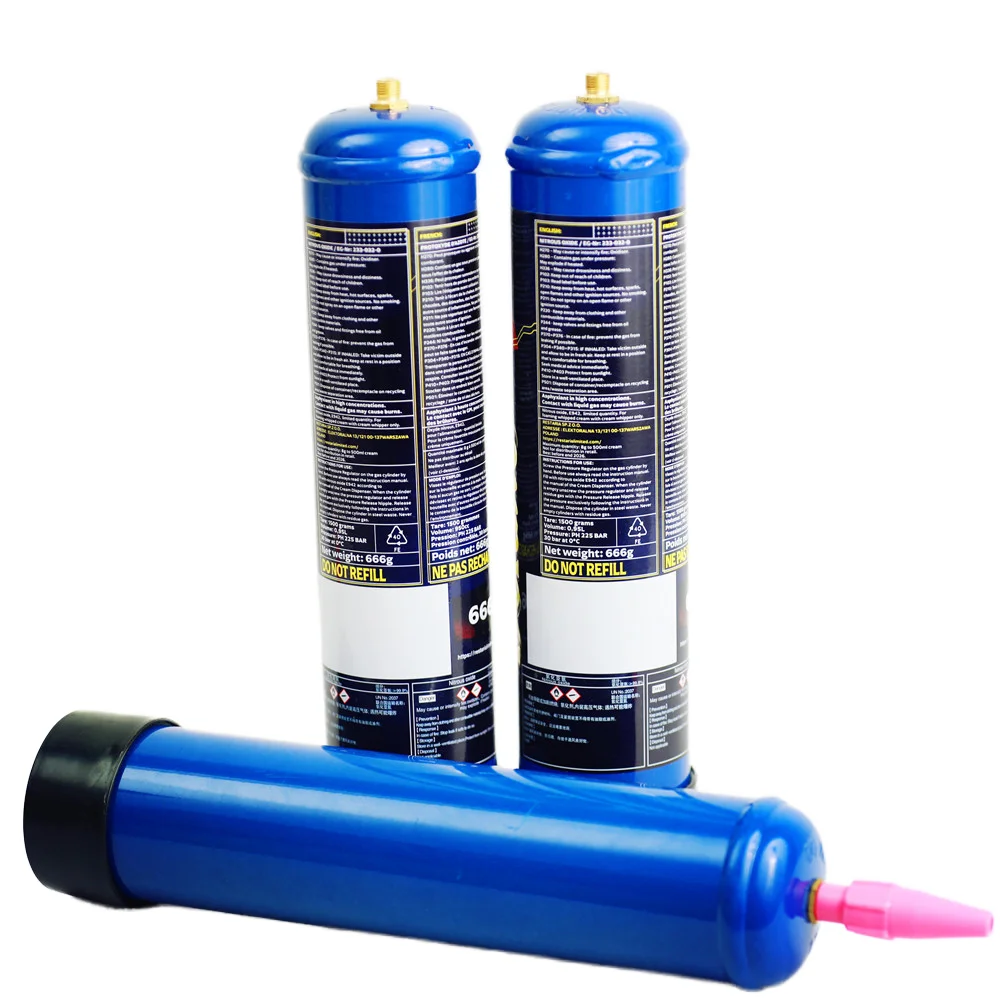 High Purity 99.99% Exotic Whip 640g Cream Chargers 1L stainless steel whip cream