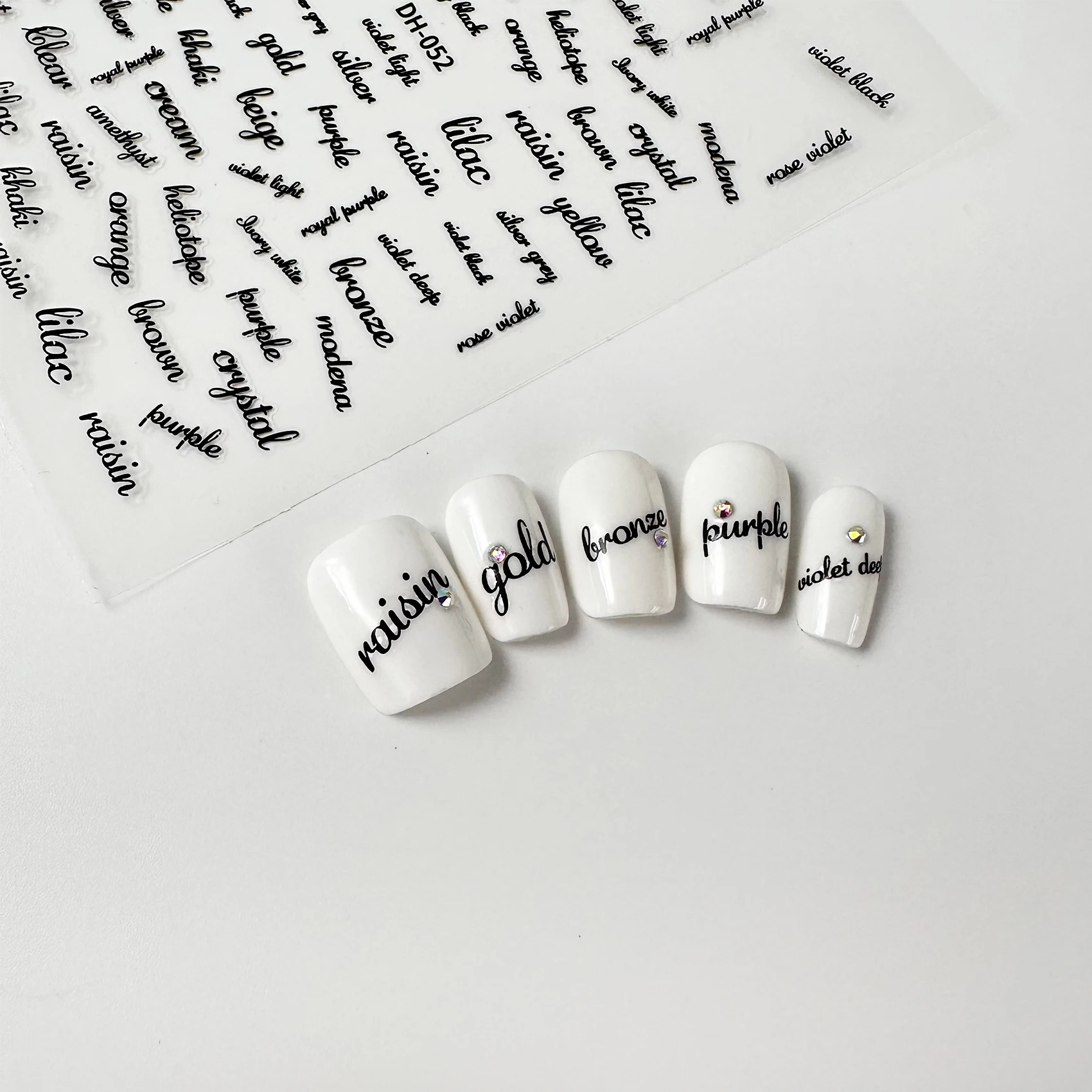 New Design 3D Flatness Nail Art Golden Golden White Rounded Triangle Pattern 3D Hot Stamping  Nail ART Stickers