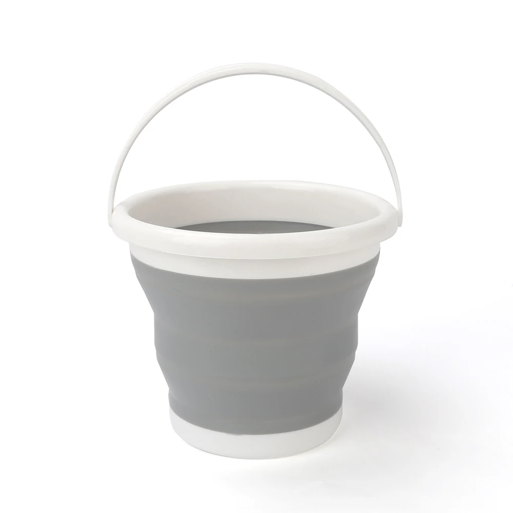 3L 5L 10L reusable folding water bucket plastic Collapsible bucket with handle